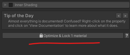 Optimize and lock button